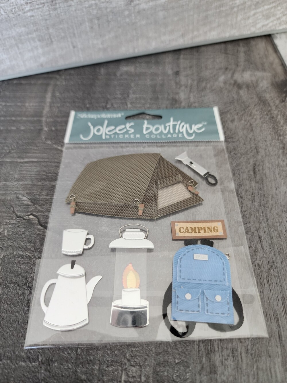 Jolee's Stickers - Camping Tent Adventure Outdoor Scrapbooking RETIRED NEW #28